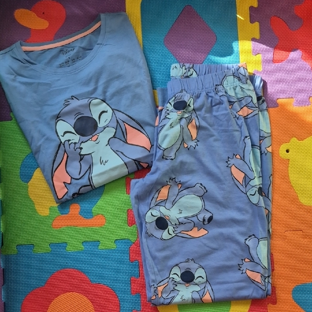 Blue Stitch Print Womens PJ